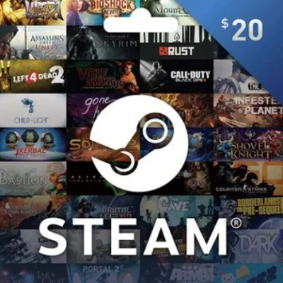 STEAM WALLET GIFT CARD 20 USD US ACCOUNT