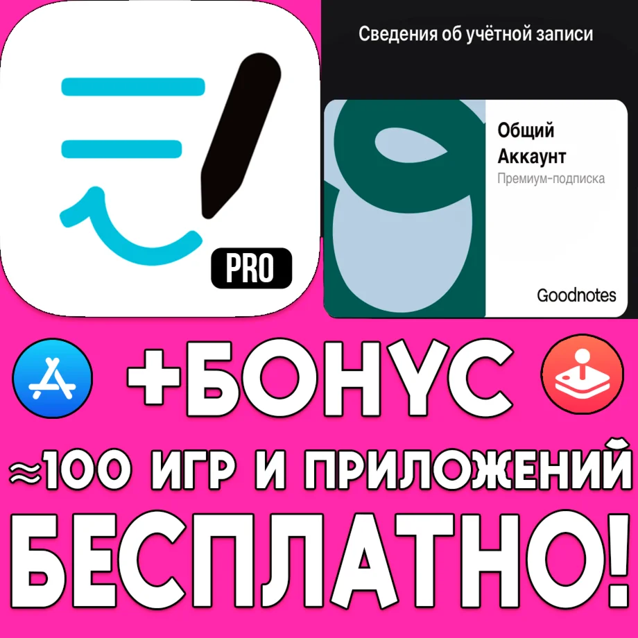 Goodnotes 6 PRO 1 ГОД iPhone ios AppStore iPad +