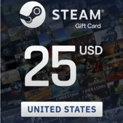 STEAM WALLET GIFT CARD 25 USD US ACCOUNT