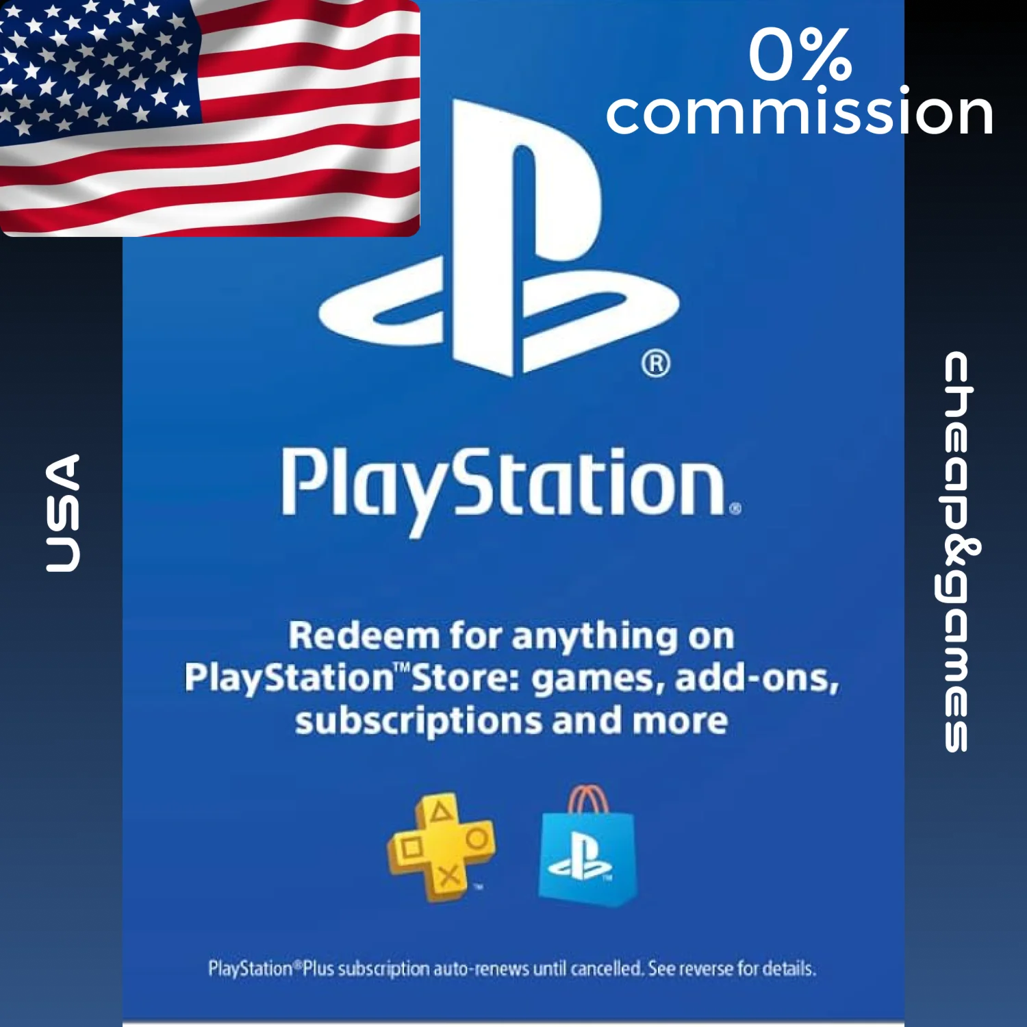 Карты пополнения PlayStation USA PS US Лучшая