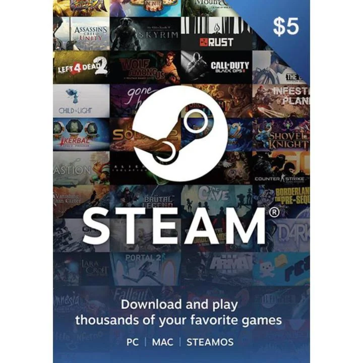 STEAM USD ПОДАРОЧНАЯ КАРТА КОД от 5 до 50