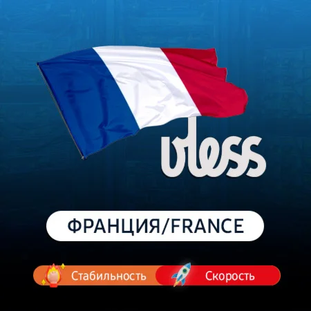 VPN Франция VLESS ключ Скорость Работает в РФ