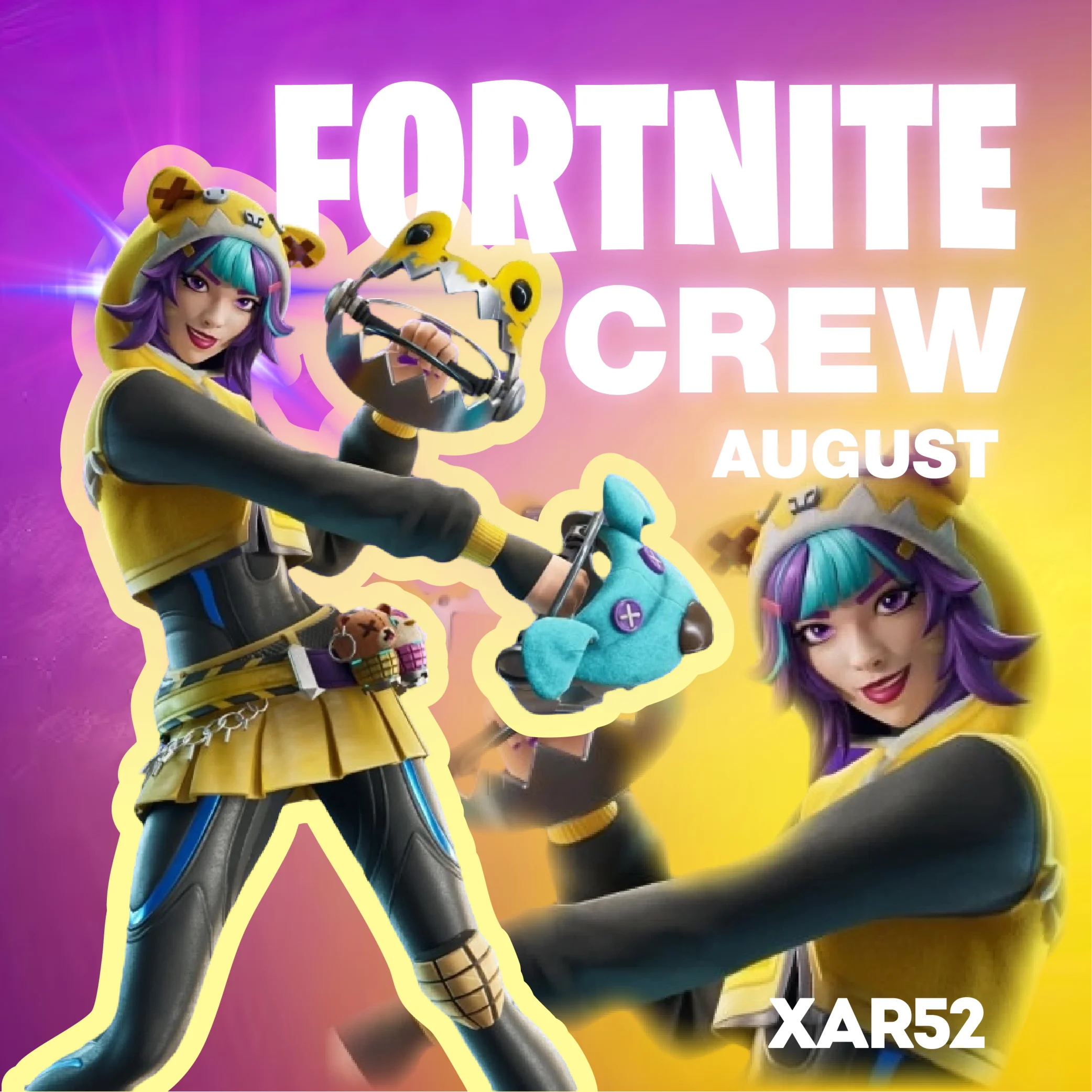 FORTNITE CREW 4 пропуска + 1000 В-Баксов + СКИН