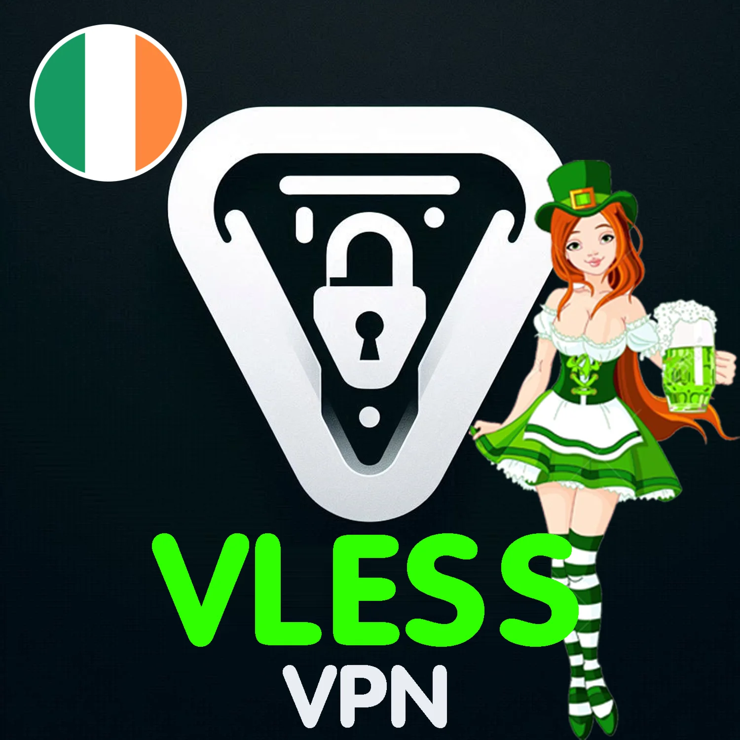 ИРЛАНДИЯ VLESS VPN V2Box NekoBox FoXray V2ray TUN