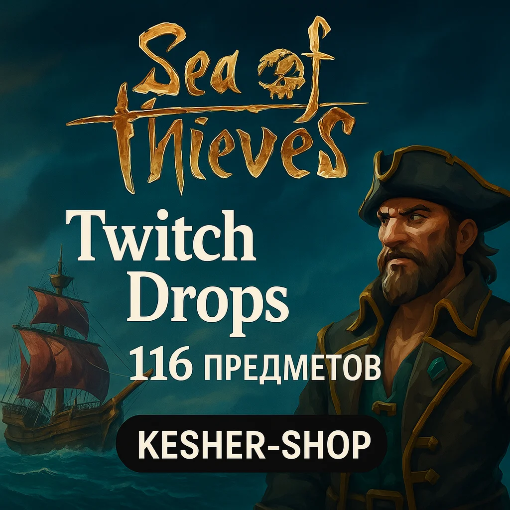 Sea of thieves Twitch Drops 116 предметов