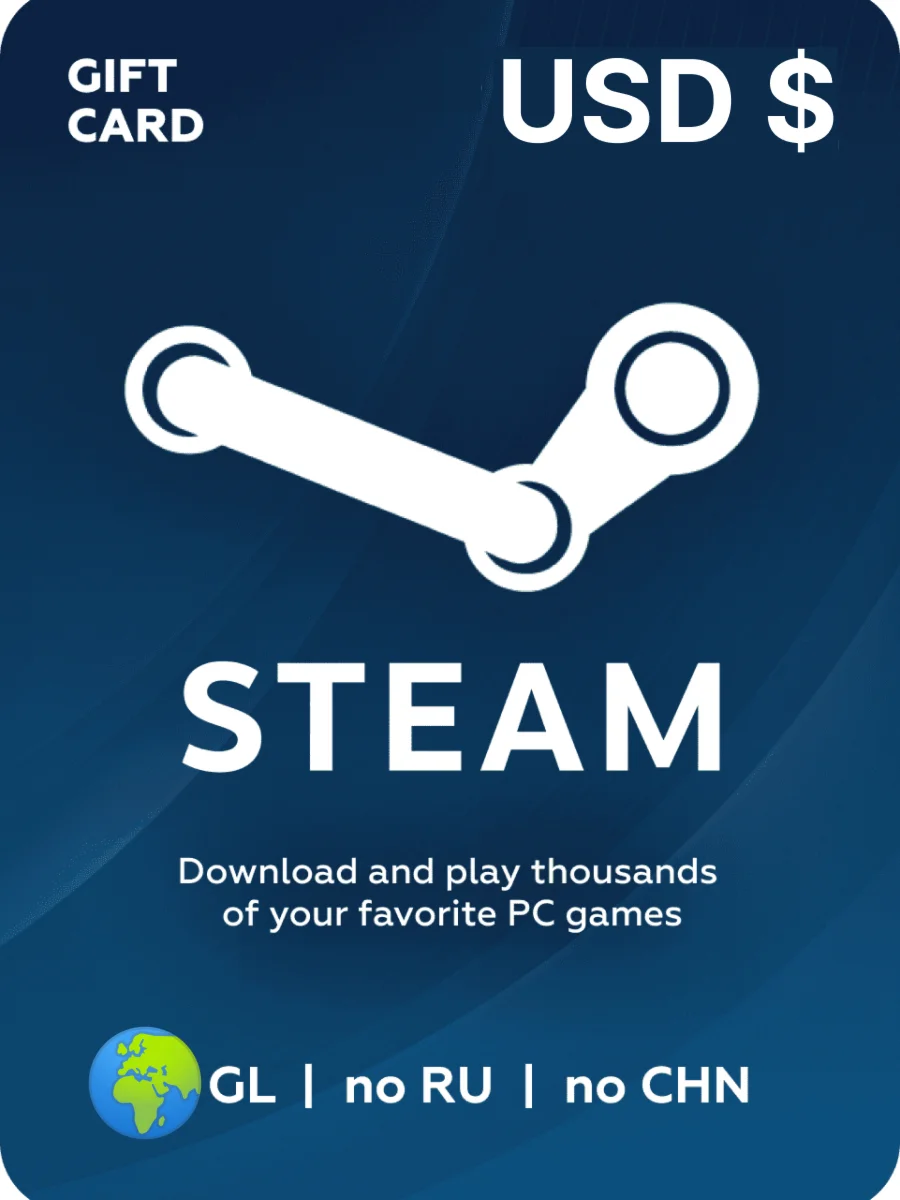 STEAM GIFT CARD 5-100 USD США/ТУРЦИЯ/АРГЕНТИНА КЛЮЧ