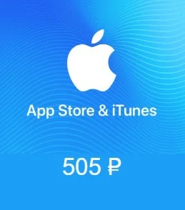 App Store iTunes 505 руб карта пополнения на РФ акк