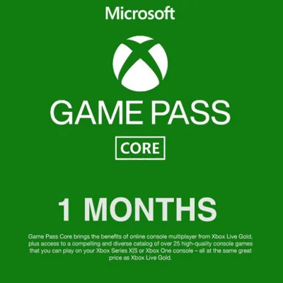 XBOX GAME PASS CORE 1 МЕСЯЦ ИНДИЯXBOX КЛЮЧ