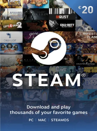 STEAM WALLET 20 ЕВРО GIFT CARD + ПОДАРОК