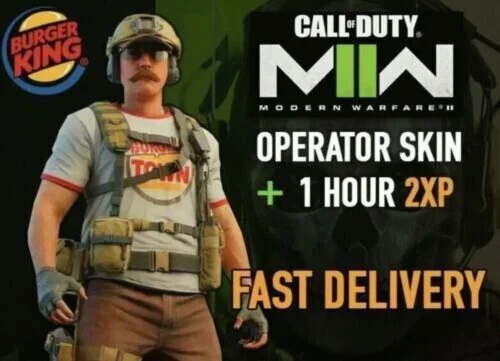 Burger King Town Operator Skin + 1 Hour Double XP