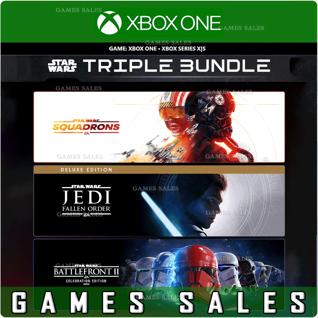 ТРОЙНОЙ КОМПЛЕКТ EA STAR WARS3 ИГРЫXBOXКЛЮЧ