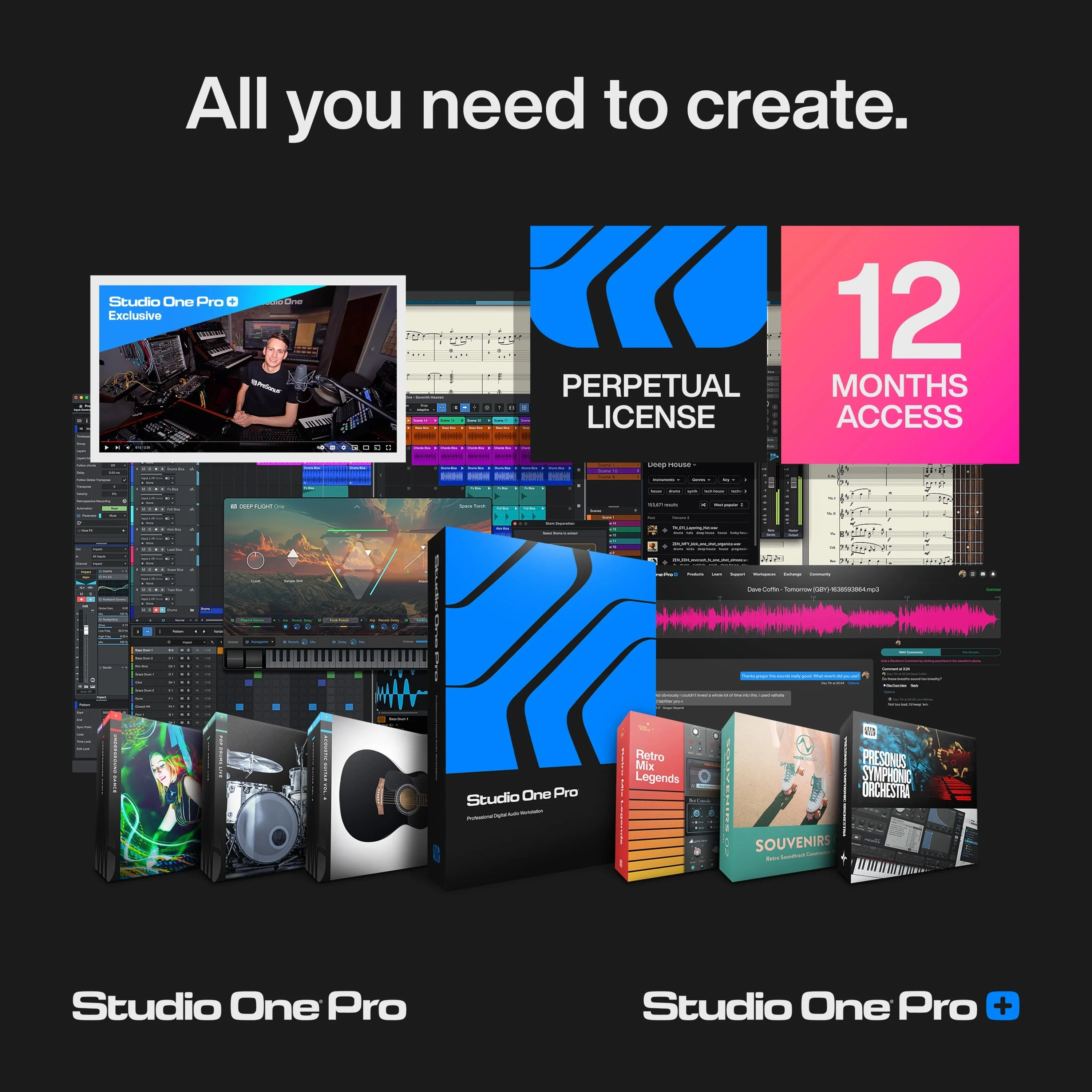 Studio One Pro 7 Гибрид + БЕСПЛАТНЫЕ ПЛАГИНЫ