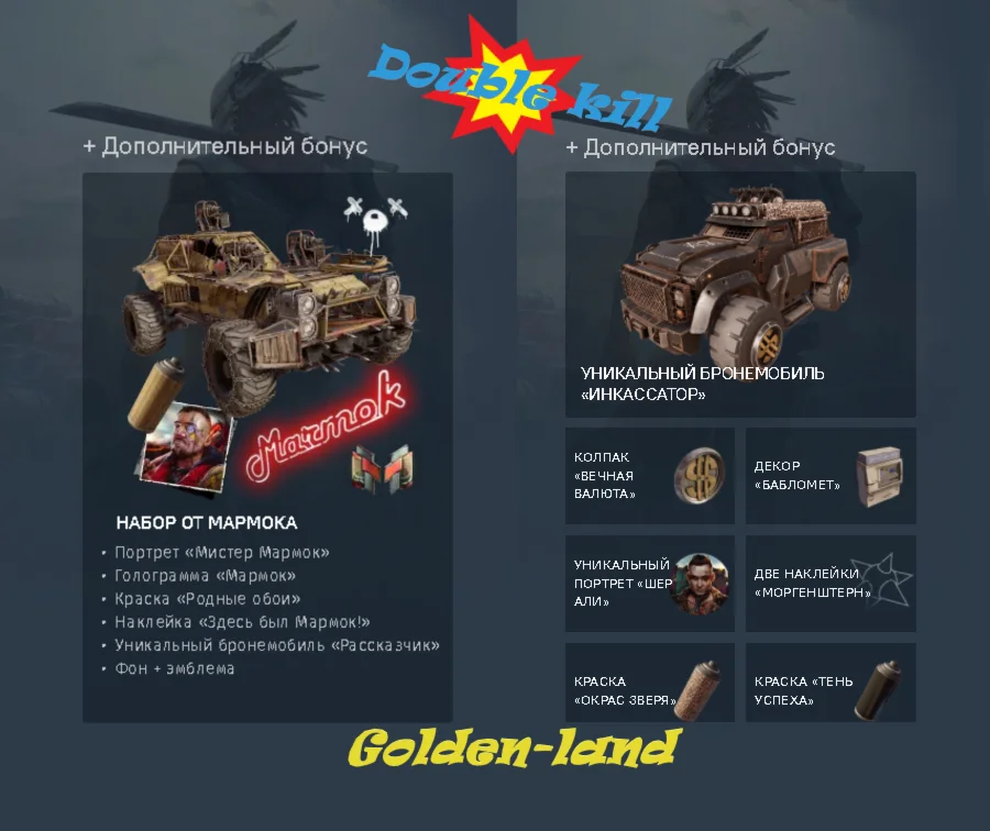 Crossout Набор Мармока + Набор Моргенштерна