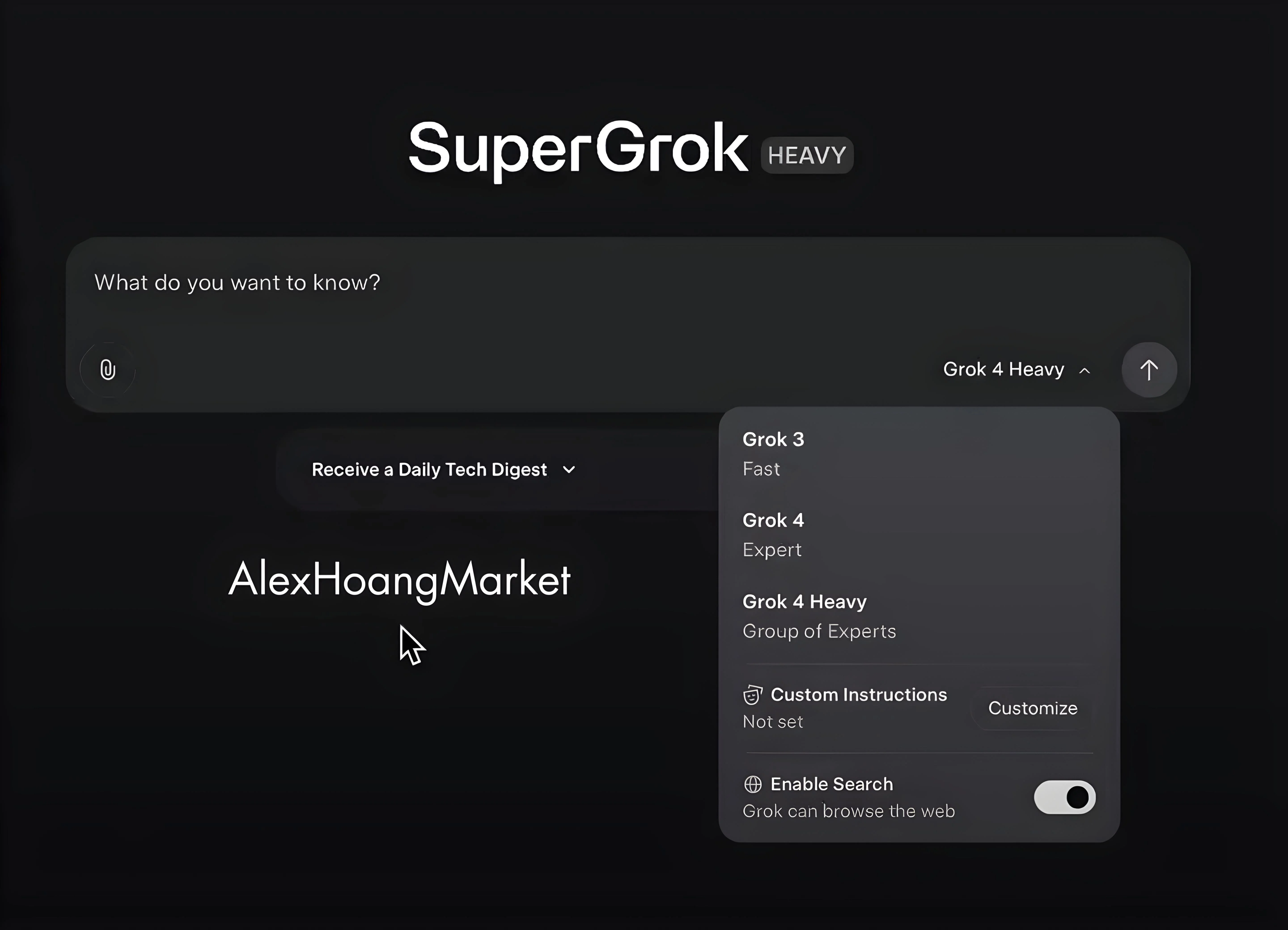 Grok AI SuperGrok 4 Heavy Подписка 1 месяц