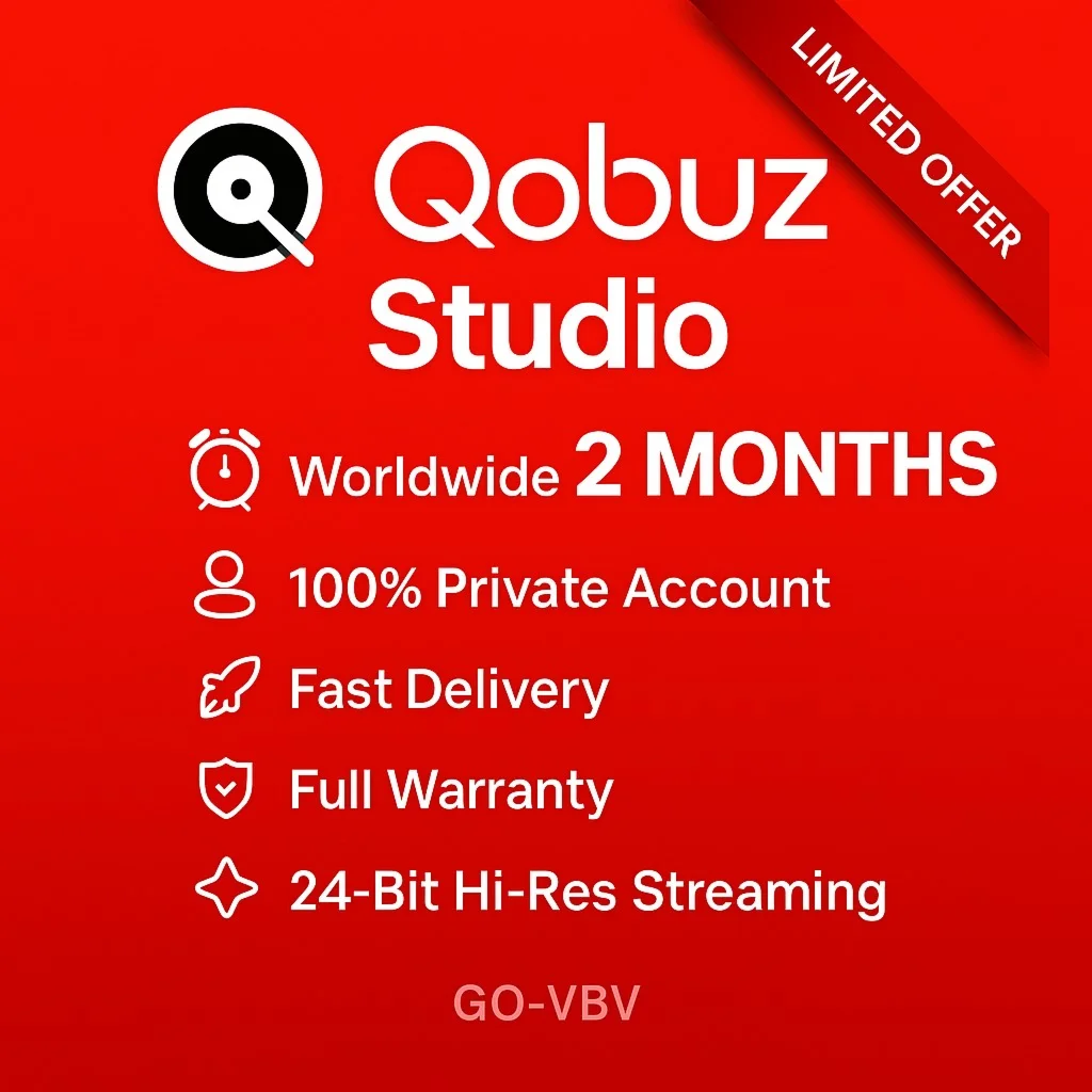 Подписка на Qobuz Studio аккаунт на 12 месяца