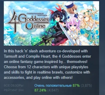 Cyberdimension Neptunia: 4 Goddesses Online STEAM KEY