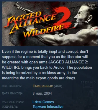 Jagged Alliance 2 Wildfire STEAM KEY GLOBAL+РОССИЯ