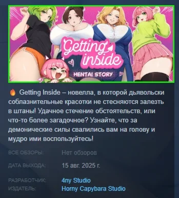 Getting Inside: Hentai Story АВТОДОСТАВКА STEAM РОССИЯ