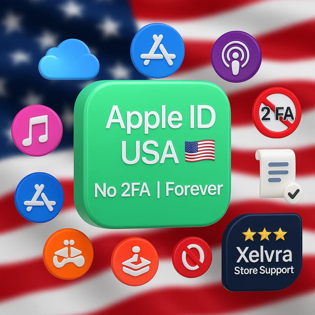 Apple ID США навсегда Без 2FA Быстрая доста