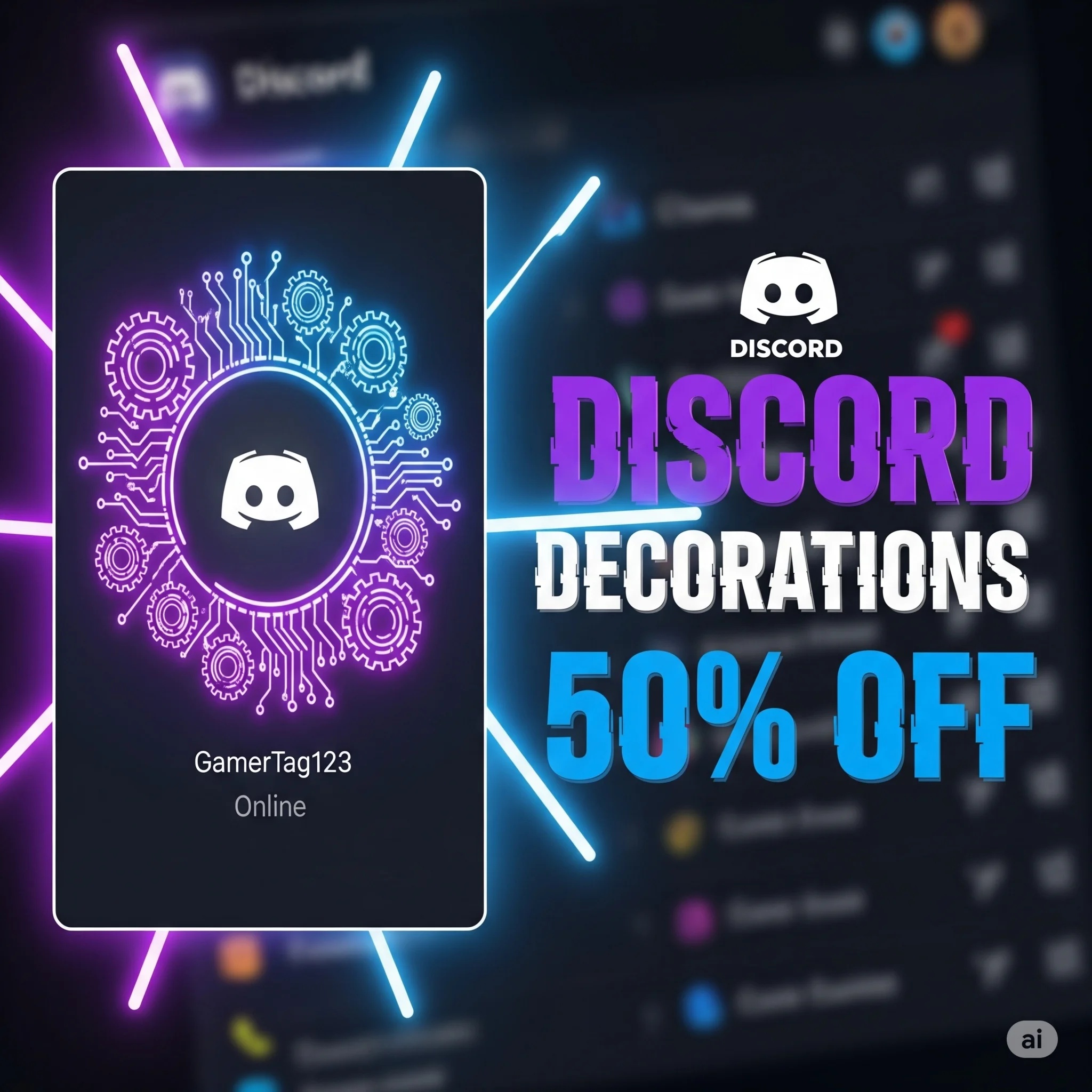 DISCORD Decorations Avater Profile Effect Cheapest