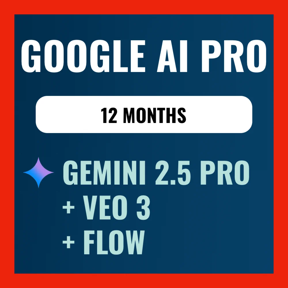 Google Gemini Pro + VEO 3 1000 кредитов 12 мес