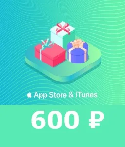 AppStore GiftCard iTunes 600 руб карта пополнения РФ