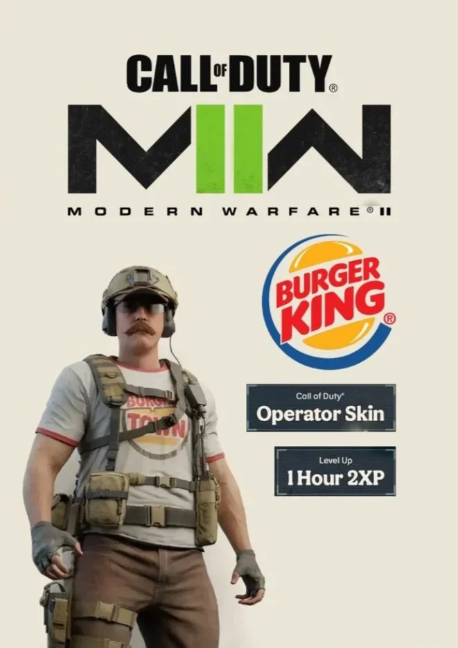 COD MW2 BURGER TOWN - CКИН ОПЕРАТОРА + 1H 2XP Boost
