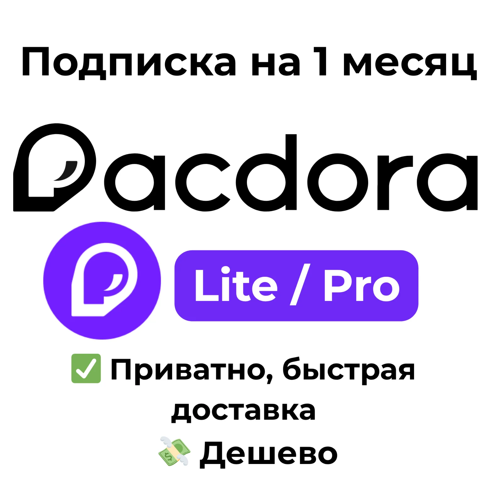 Pacdora Lite / Pro на 1 месяц