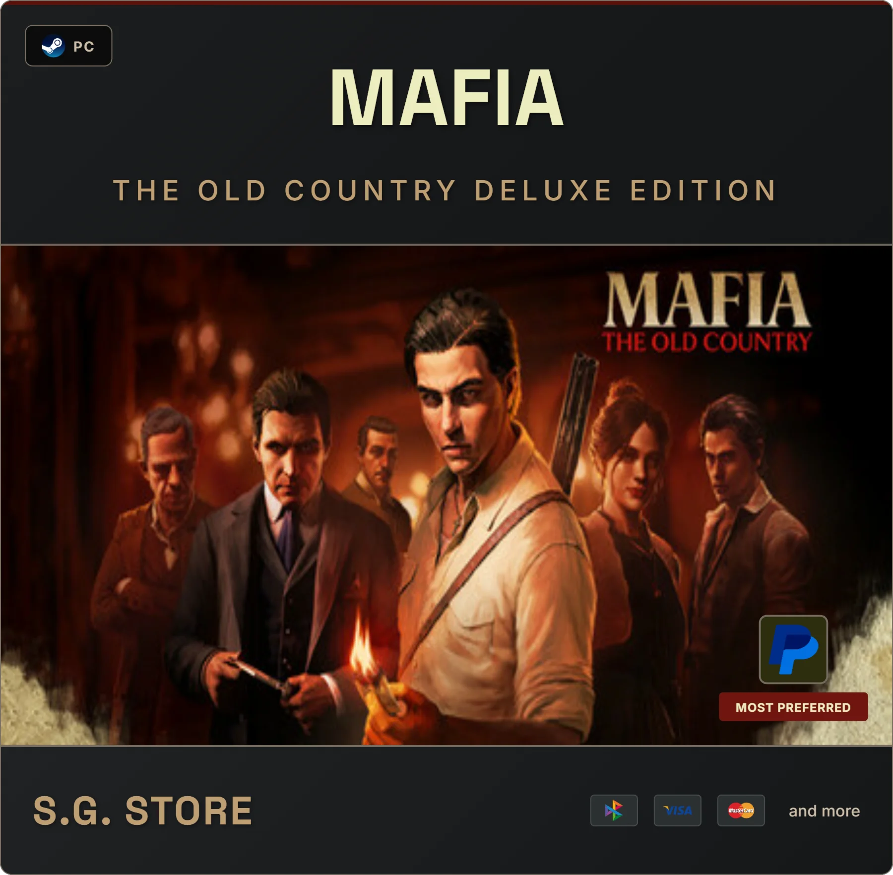 Mafia The Old Country Deluxe Edition Steam Offline