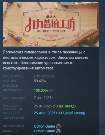 The Lilliput Workshop АВТОДОСТАВКА STEAM РОССИЯ