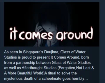 It Comes Around - A Kinetic Novel STEAM KEY REGION FREE
