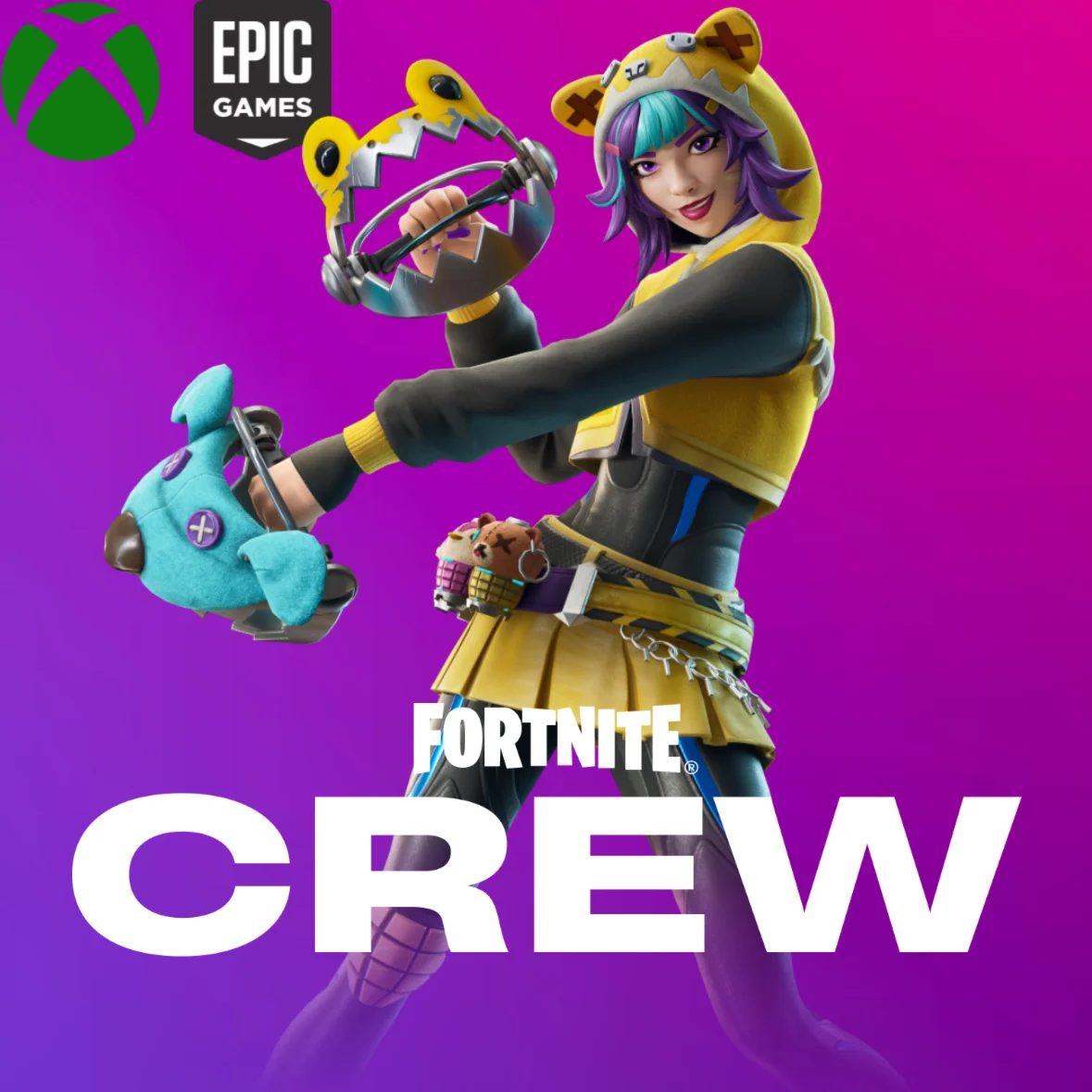Fortnite Crew 4 пропуска + 1000 В-баксов