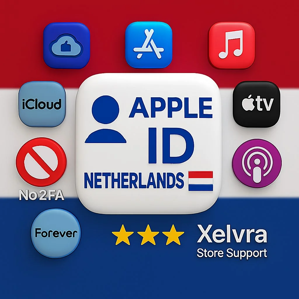 Apple ID Нидерланды Навсегда No 2FA Мгновенно