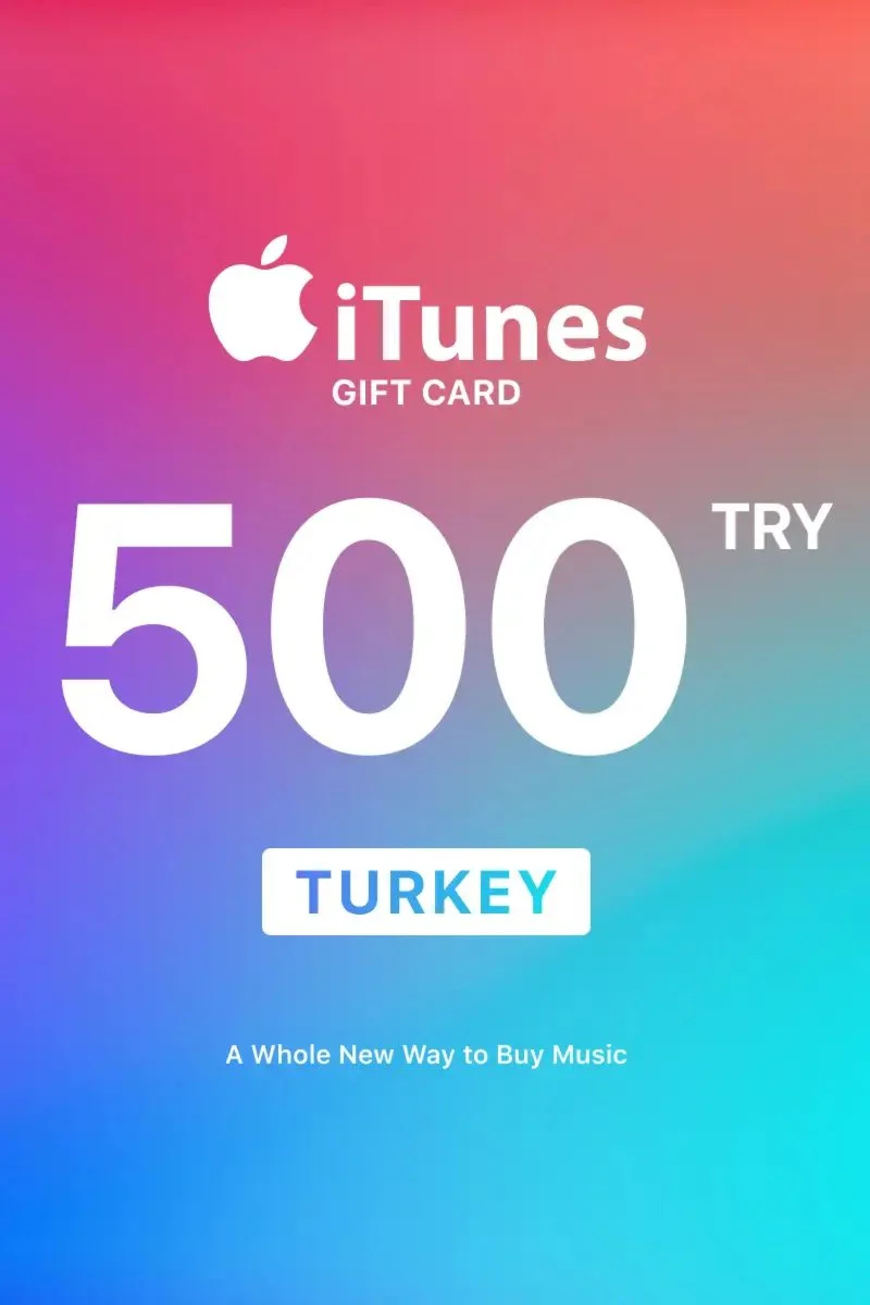 Подарочная карта Apple iTunes 500 TRY Турция