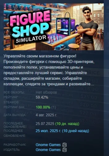 Figure Shop Simulator АВТОДОСТАВКА STEAM РОССИЯ