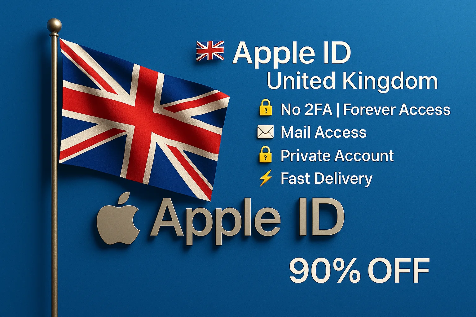 Apple ID UK Без 2FA Полный доступ Навсегда