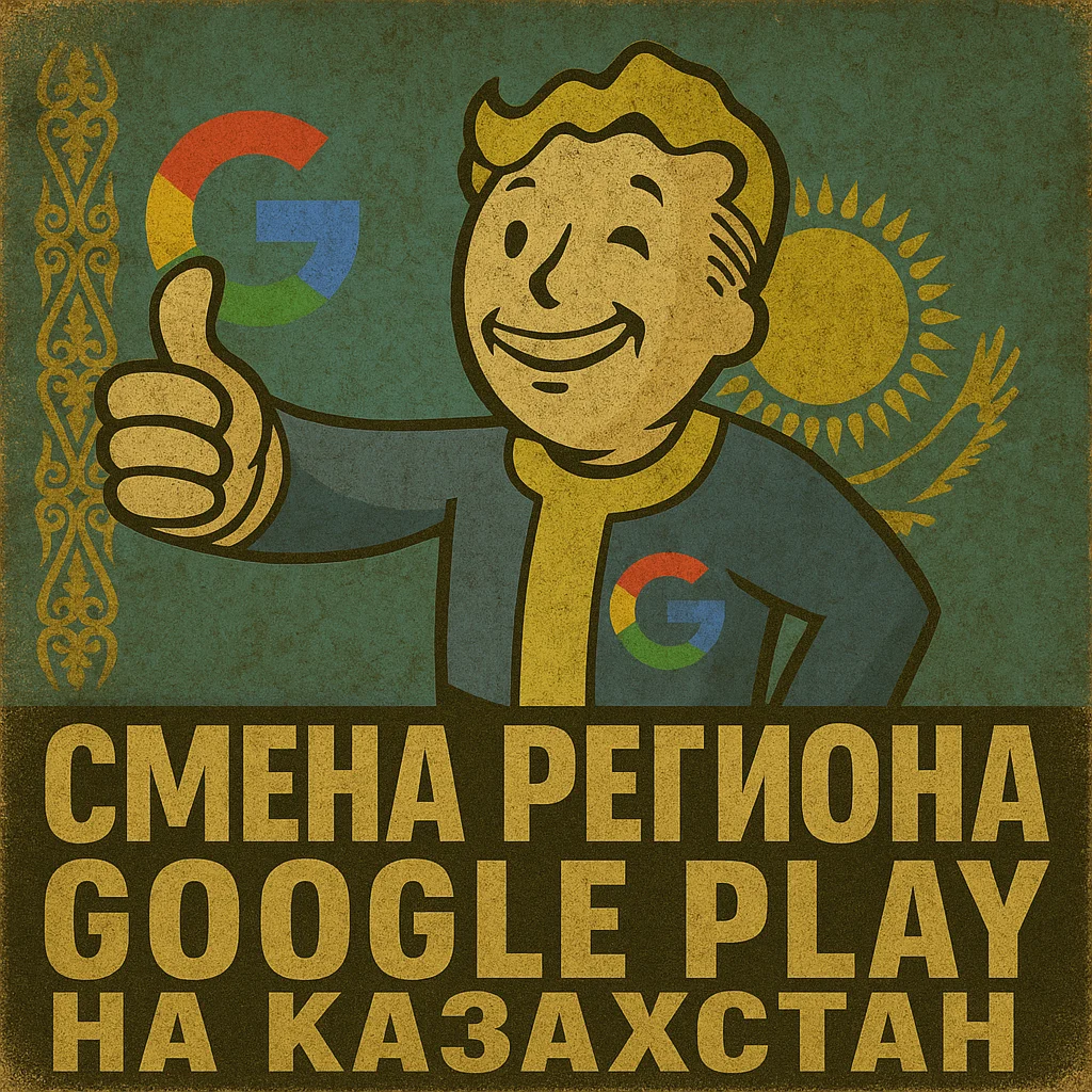 Карта для смены региона Google Play на Казахстан