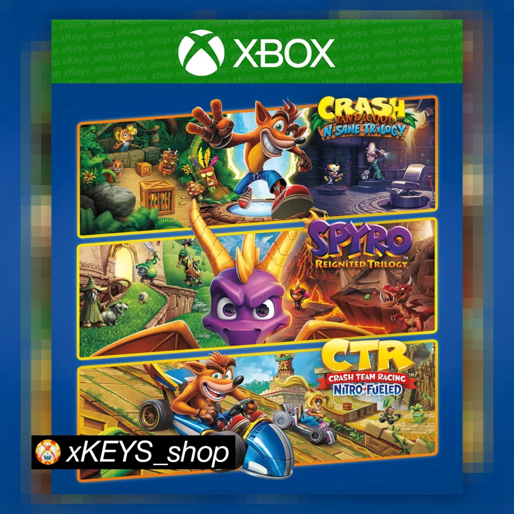 Crash + Spyro Triple Play Bundle XBOX КОД КЛЮЧ