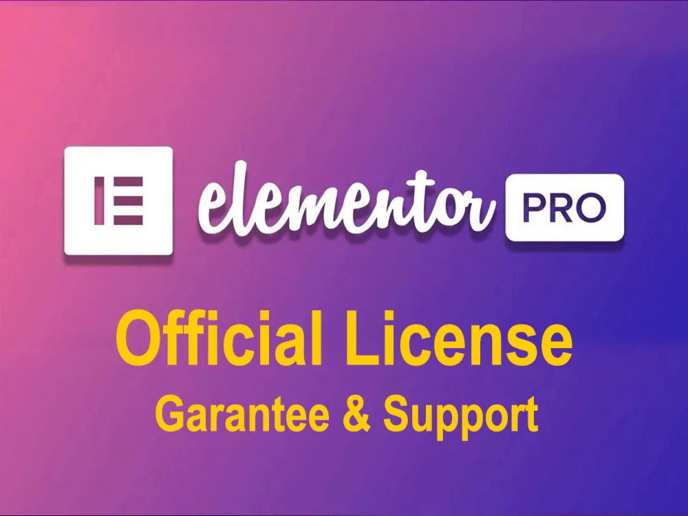 Elementor Pro официальная лицензия на год с гарантией