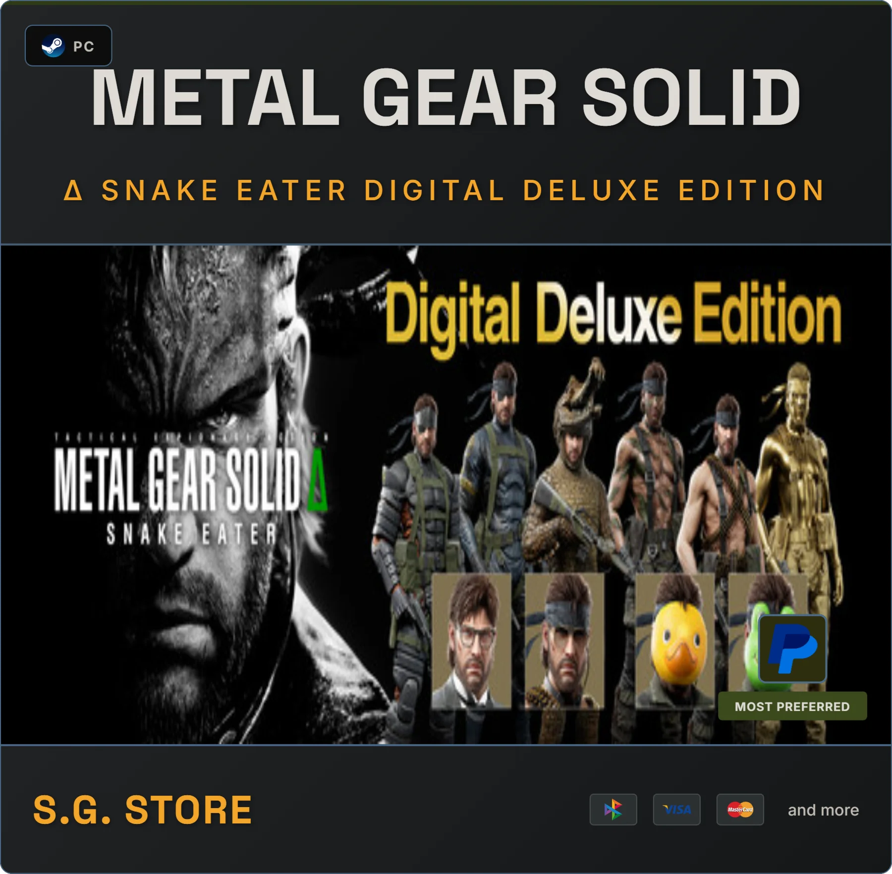 METAL GEAR SOLID: SNAKE EATER Deluxe E Steam Offline
