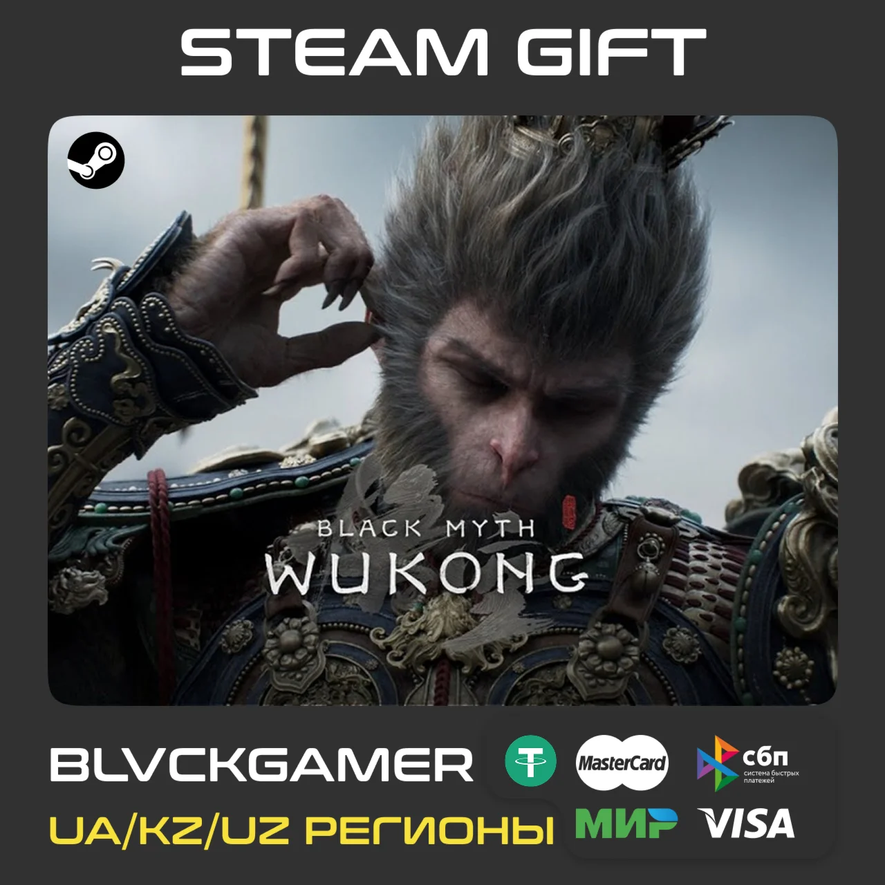 Black Myth: Wukong Steam Gift UA-KZ-UZ