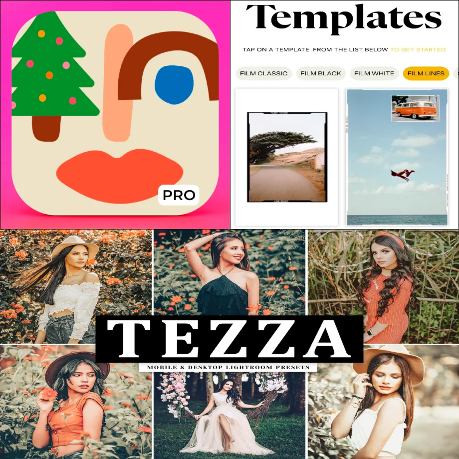 Tezza Aesthetic Photo PRO LUXE ios iPhone AppStore