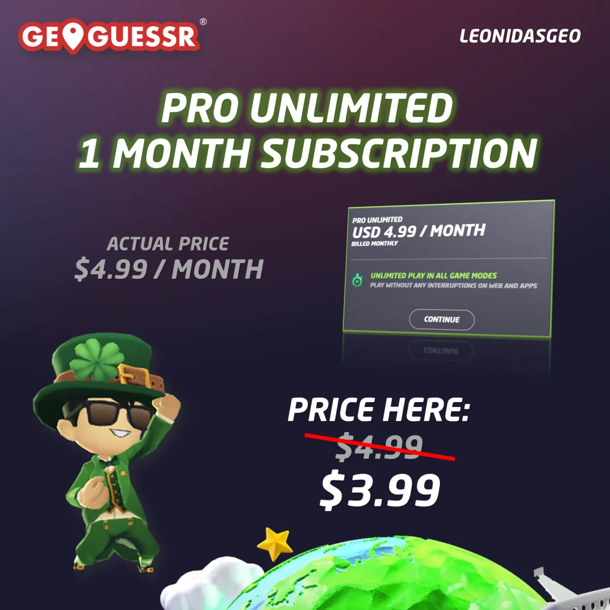 Подписка GeoGuessr на ВАШ АККАУНТ Pro Unlimited