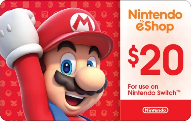 Карта пополнения Nintendo eShop 20 USA США