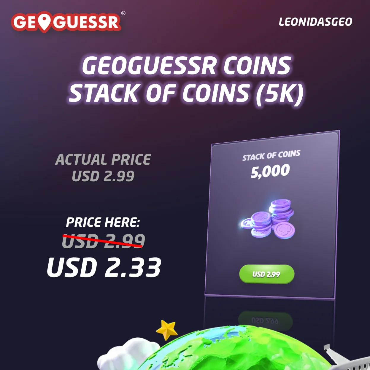GeoGuessr Coins Магазин на ВАШ СЧЕТ