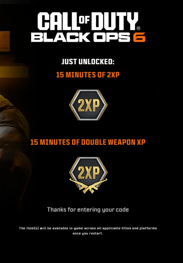 2XP / 2XP DUAL15 MinCOD 6MONSTER ENERGY