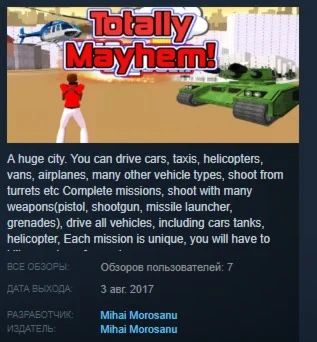 Totally Mayhem STEAM KEY REGION FREE GLOBAL