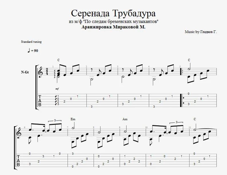 Серенада Трубадура Луч солнца золотого