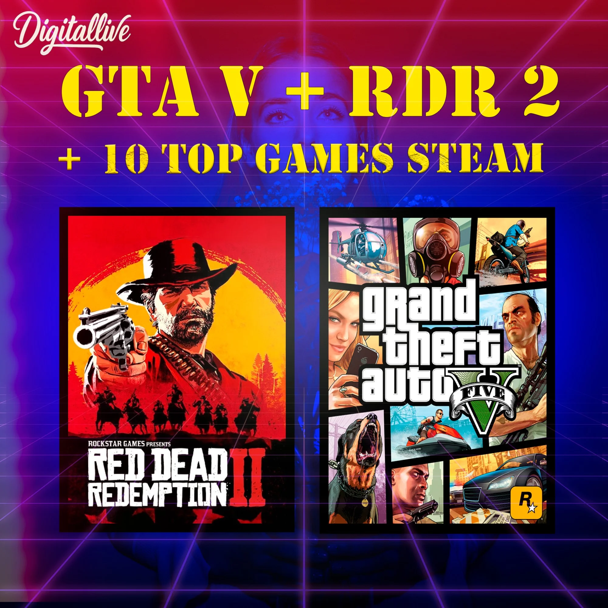 GTA 5 RDR 2 и Ещ 10 Игр Мега Коллекция Steam