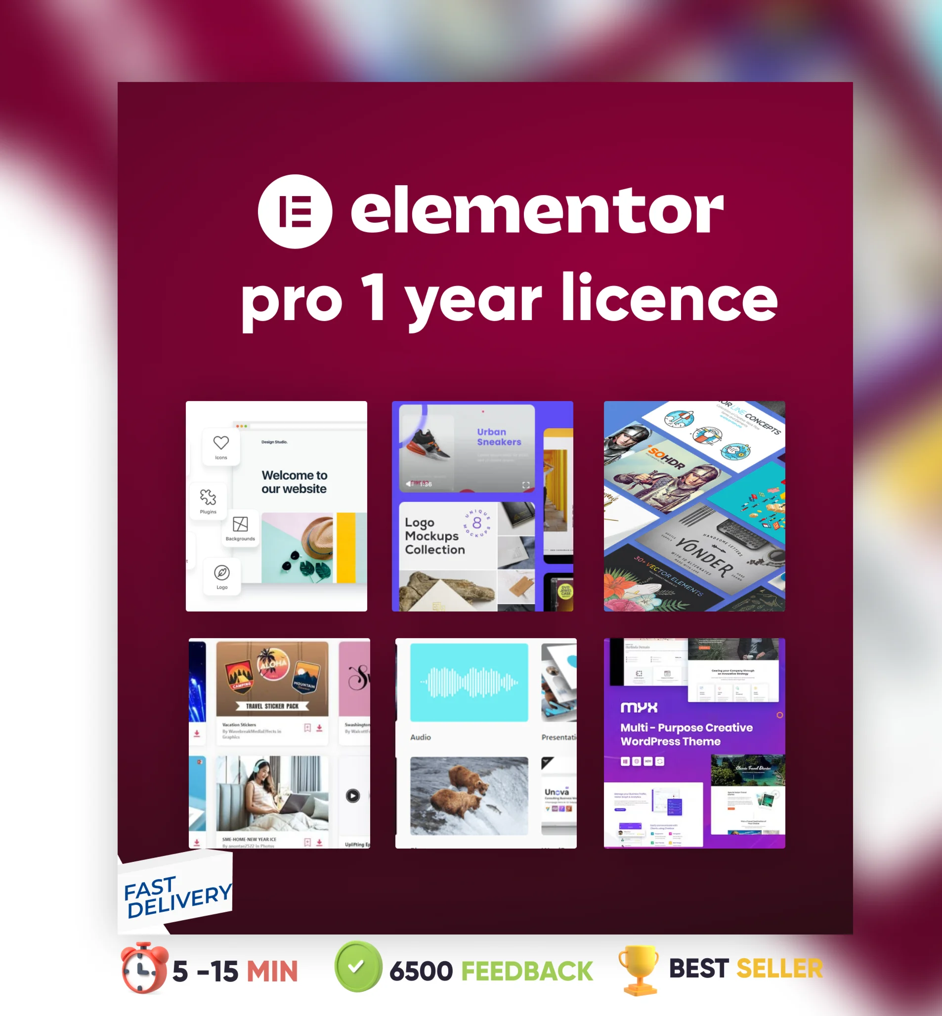 Elementor Pro 1 год Оригинальная лицензия на плагин